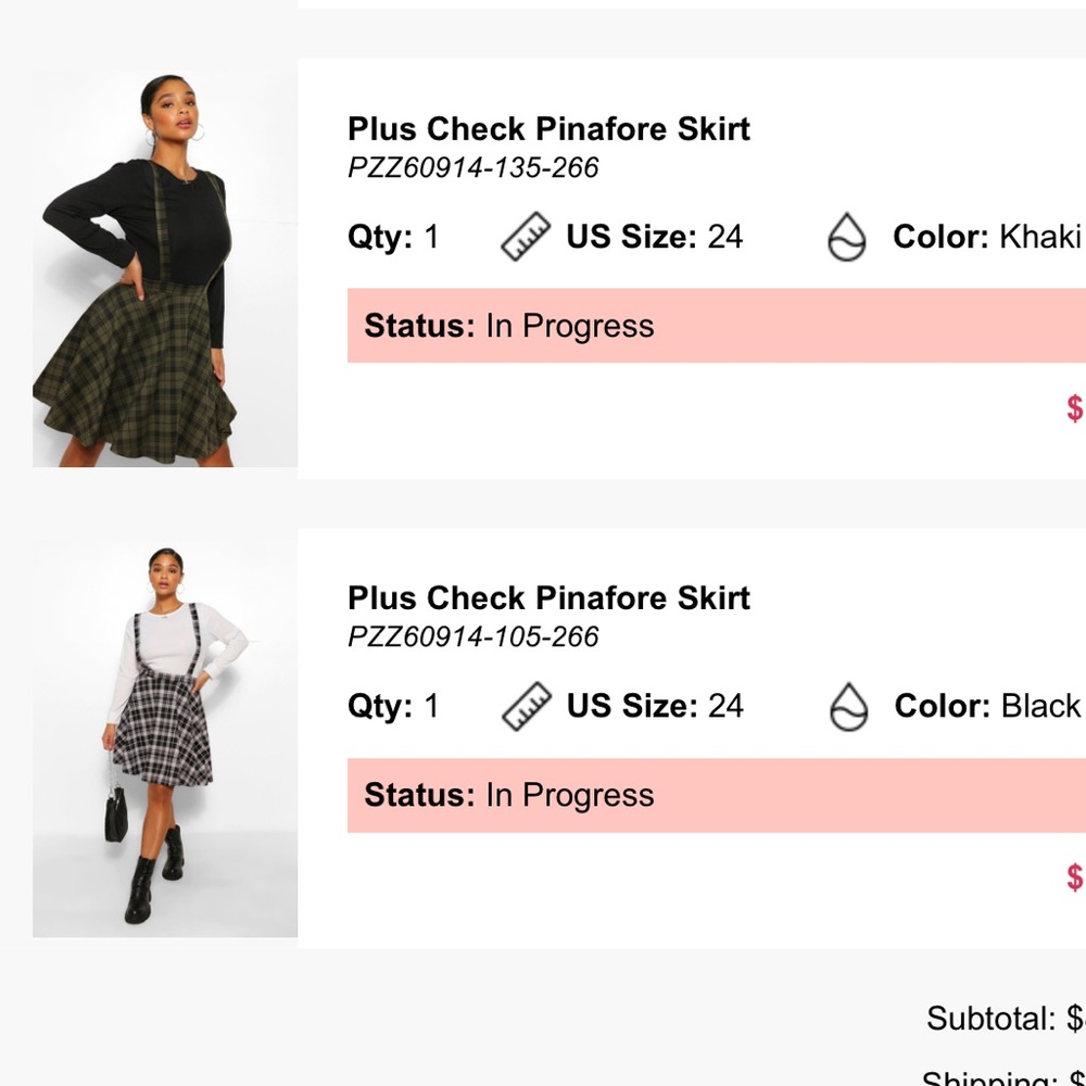 (2) Pinafore Skirts